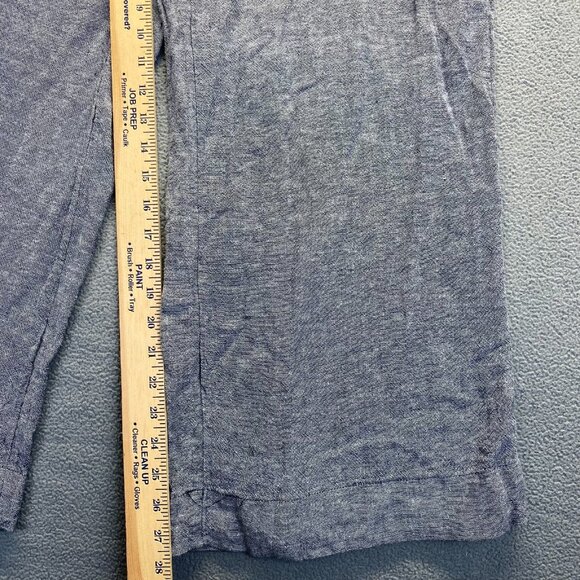 Pant Gray,Wide Leg Women's Size S (4-6) Pockets,Elastic Waist,Y2K,Pull On,Linen - Picture 6 of 7